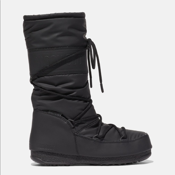 Moon Boot Shoes - Moon Boot Protecht Hi-Top Black Rubber Boots